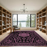 Pink Floral Vintage Vintage Pink Floral Mandala Area Rug