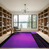 Purple Geometric Textured Area Rug