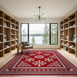 Red Persian Snowflake Area Rug