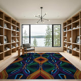 Rainbow Geometric Rope Area Rug