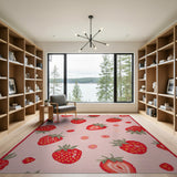 Pink Strawberry Pink Area Rug