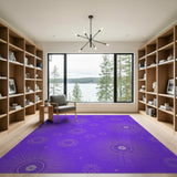 Purple Mandala Sunburst Area Rug