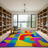 Vibrant Geometric Multi-Color No. 14 Area Rug