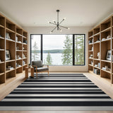 Bold Black White Striped No. 31 Area Rug