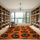 Jack-o'-Lantern Halloween Pumpkin Orange Rug