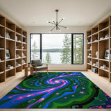 Cosmic Swirl Galaxy Area Rug