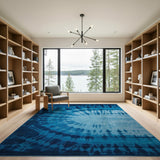 Radiant Navy Tie-Dye Area Rug