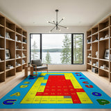 Colorful Periodic Table Kids Area Rug