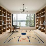 Multi-color and Patterns Basketball Court Geometric Area Rug