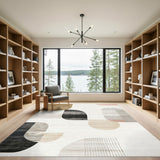 Beige and Neutral Abstract Area Abstract Neutral Beige Area Rug