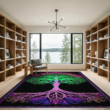 Psychedelic Tree of Life Boho Area Rug