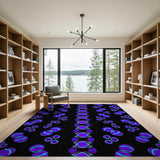 Purple Geometric Orb Area Rug