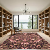 Mandala Pink Floral Mandala Area Rug