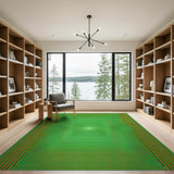 Hypnotic Green Geometric Tunnel Area Rug