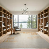 Ivory Terracotta Lattice Geometric Rug
