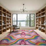 Rainbow Ballet Slippers Pink Kids Rug