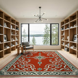 Ornate Red Persian Medallion No. 4 Area Rug