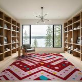 Vibrant Zigzag Multi-Color Geometric Area Rug