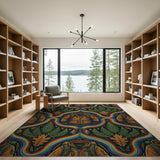 Rainbow Jacket Fern Area Rug