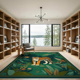 Lush Jungle Tiger Area Rug