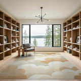 Cloudscape Abstract Area Rug in Beige Neutrals