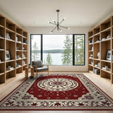 Traditional Persian Elegant Red Persian Medallion Area Rug