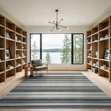 Black and White Bold Striped Woven Bold Black White Striped Woven Area Rug