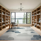 Dreamy Cloudscape Abstract Area Rug