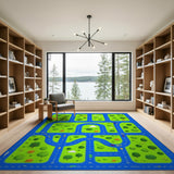 Kids Cartoon Road Adventure Play Rug