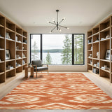 Orange Geometric Orange Southwestern Geometric Area Rug