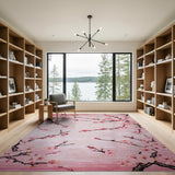 Pink Cherry Blossom Area Rug