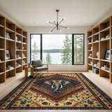 Elephant Medallion Persian Area Rug