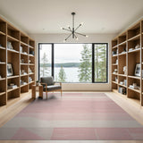 Blush Pink Geometric Area Rug