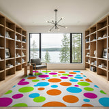 Vibrant Multicolor Circle Bubble Area Rug