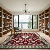Timeless Red Persian Floral Area Rug