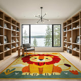 Adorable Lion ABC Alphabet Kids Area Rug