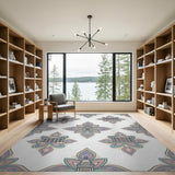 Pastel Architectural Mandala Area Rug