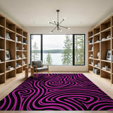 Pink Abstract Area Pink Swirl Abstract Area Rug
