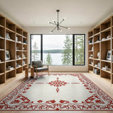 Red Ornate Floral Persian Rug