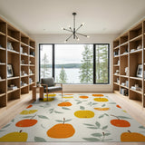 Multi-color and Patterns Vibrant Citrus Fruit Pattern Area Rug
