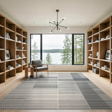 Stripe Geometric Modern Black White Geometric Stripe Area Rug