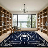 Gothic Spider Stars Navy Area Rug