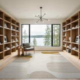 Organic Abstract Beige Neutral Area Rug