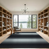 Monochrome Gradient Stripe Area Rug