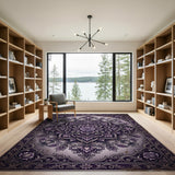 Purple Rose Mandala Floral Vintage Rug