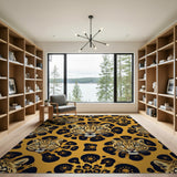 Golden Leopard Mandala Area Rug