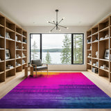 Vibrant Ombre Gradient Abstract Area Rug
