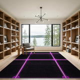 Neon Pink Grid Dot Area Rug