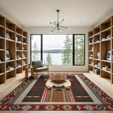 Longhorn Bull Southwestern Area Rug