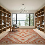 Southwestern Pink Diamond Geometric Rug